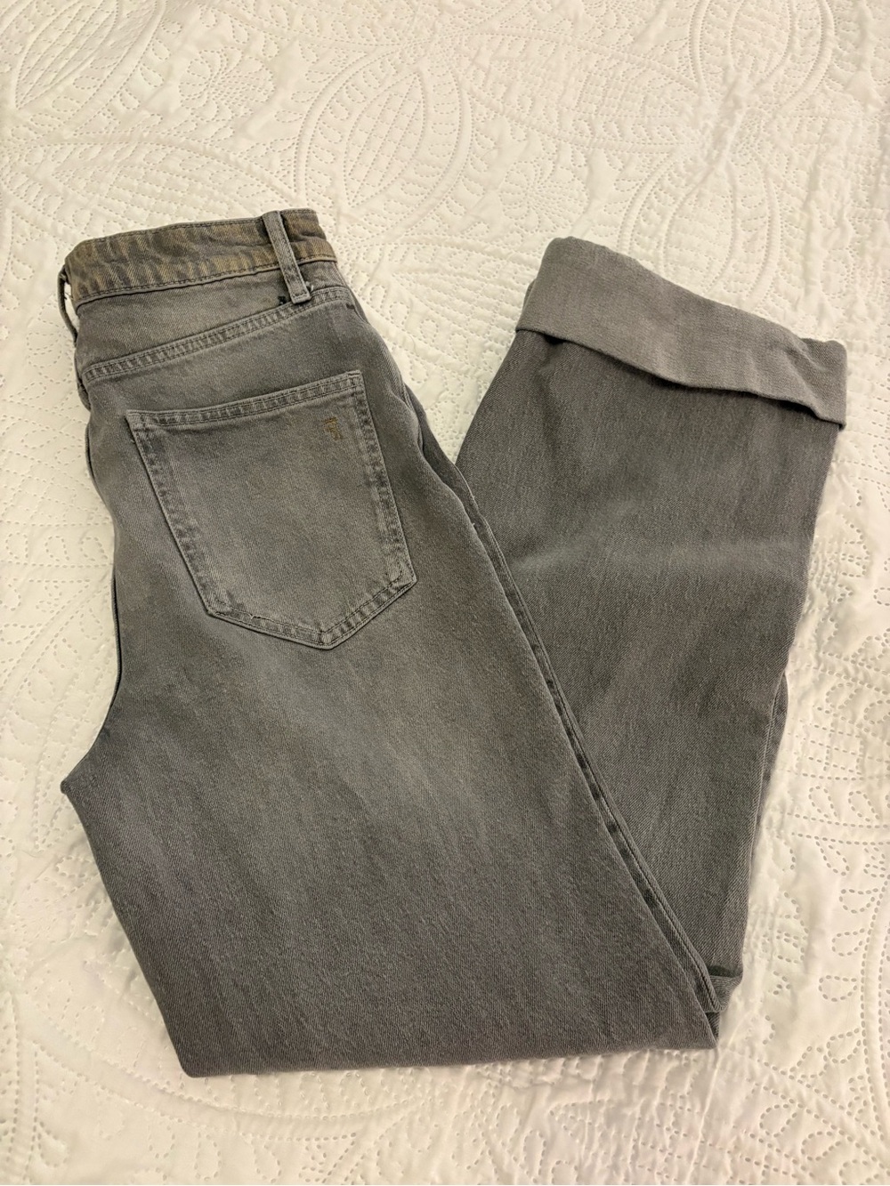 Anthropologie Pilcro High Rise Cuffed Wide Leg Jeans 29 Gray 90s Baggy Denim - Picture 10 of 11